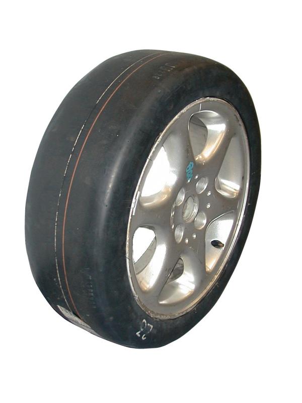Experimental tyre with blank tread